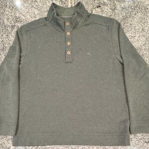 Tommy Bahama-1/4 Snap-Sweater/Pullover-Textured-Preppy-Green-Quarter-Mens Sz XXL